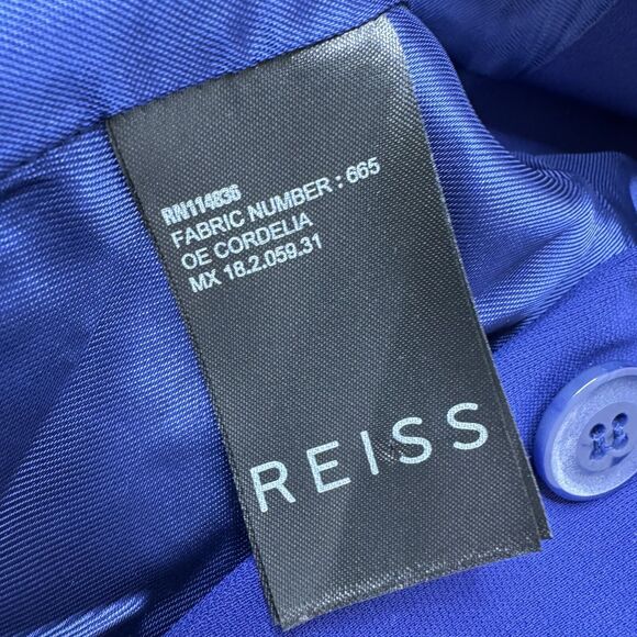 Reiss Womens Jacket Electric Blue Blazer Career Office Colorful Size Small - Picture 12 of 14